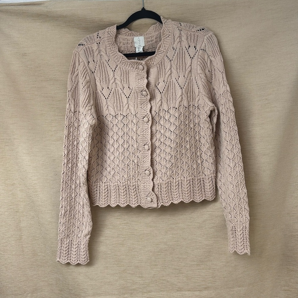 Joie Sweater Cardigan‎ Scallop Button Up